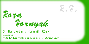 roza hornyak business card